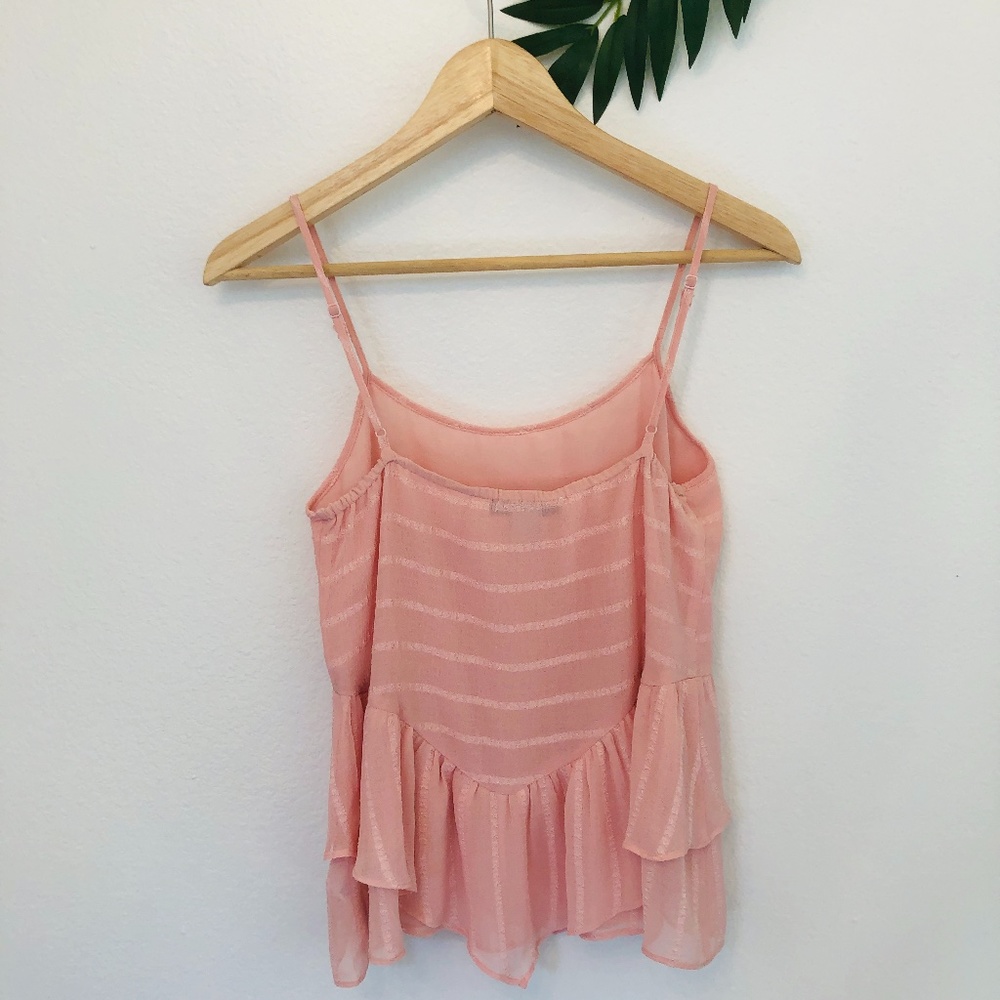 Pink Flounce Camisole Top Size S - Picture 2 of 4